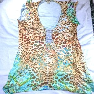 One World Animal Print Tunic Large